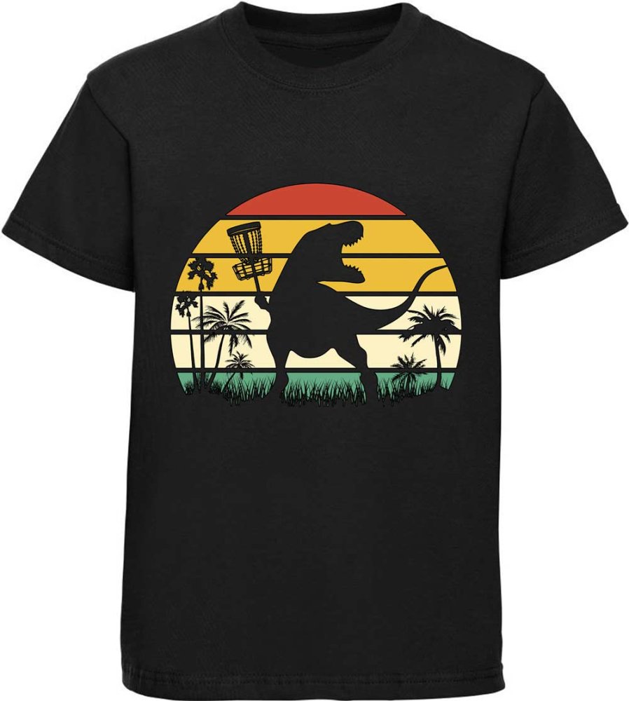 Bedrucktes Kinder T-Shirt „mit T-Rex Schatten Retro“ i34